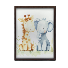 FALI PLAKÁT ALUMÍNIUM KERETBŐL JUNGLE FRIENDS 70x100 CM grafika, keretezett kép