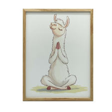  FALI PLAKÁT ARANY KERETBEN LAMA MEDITÁCIÓBAN 70x100 CM MATTE grafika, keretezett kép