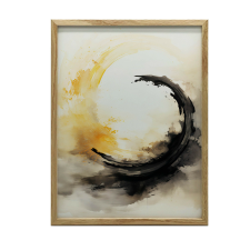FALI PLAKÁT ARANY KERETBEN ZEN AZ EGYENSÚLY ESSENCIA 70x100 CM grafika, keretezett kép