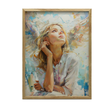 FALI PLAKÁT EGY ANGYAL GONDOLATÁNAK SZÉPSÉGE KERET NÉLKÜL 60X90 CM MATT PAPÍR grafika, keretezett kép