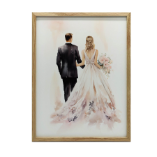 FALI PLAKÁT FA KERETBEN A SZERETET FINOMSÁGA 50x70 CM grafika, keretezett kép