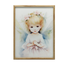 FALI PLAKÁT FA KERETBEN BLOOMING INNOCENCE 50x70 CM grafika, keretezett kép