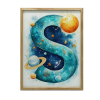  FALI PLAKÁT FA KERETBEN LETTER S COSMOS 50x70 CM