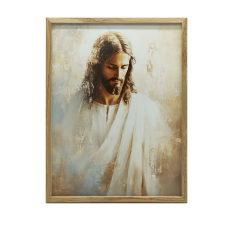 FALI PLAKÁT FA KERETBEN SZERETETT SZÍVE JÉZUS 50x70 grafika, keretezett kép