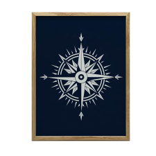  FALI PLAKÁT FA KERETBEN TENGER UTAZÁS 50x70 CM grafika, keretezett kép