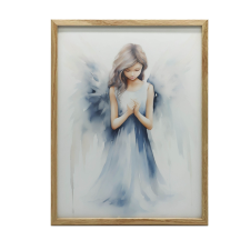 FALI PLAKÁT FAKERETBEN KÉK SZÁRNYAK 70x100 CM grafika, keretezett kép