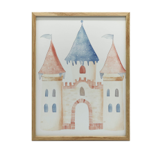 FALI PLAKÁT FEHÉR FA KERETBEN AZ ÁLMOK VÁRA 30x40 CM grafika, keretezett kép