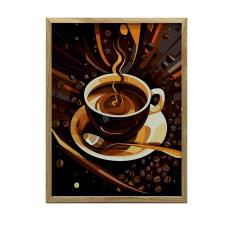 FALI PLAKÁT FEHÉR KERETEBEN RETRO AROMA 30x40 CM grafika, keretezett kép