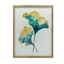 FALI PLAKÁT GINGKOB LEVELEK KERET NÉLKÜL 70x100 CM MATT PAPÍR grafika, keretezett kép