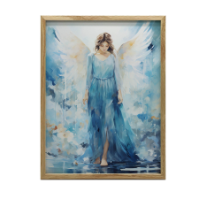 FALI PLAKÁT KÉK BEAUTY ANGYALIK Akvarell 40x50 CM KERET NÉLKÜL grafika, keretezett kép