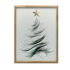 FALI PLAKÁT KERETBEN KARÁCSONYI RAJTÁS FEKETE KERET 40x50 CM grafika, keretezett kép