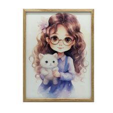 FALI PLAKÁT LÁNY SZEMVEVEGES KERET NÉLKÜL 50x70 CM grafika, keretezett kép