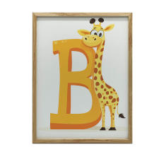  FALI PLAKÁT NEVETŐ ZSIRÁF B BETŰBŐL 70X100 CM KERET NÉLKÜL grafika, keretezett kép