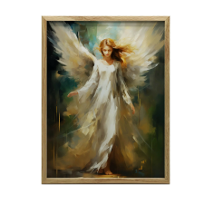  FALI PLAKÁT ŐRANGYAL EMERALD TÉRBE 50x70 CM grafika, keretezett kép