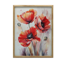FALI PLAKÁT TAVASZI MÁK ÁLOM KERET NÉLKÜL 50x70 CM grafika, keretezett kép