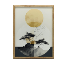 FALI PLAKÁT TERMÉSZET HARMÓNIA TÁJ KERET NÉLKÜL 40X50 CM grafika, keretezett kép