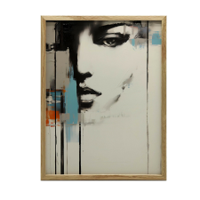 FALI PLAKÁT VÁROSI NŐISÉG ABSZTRAKTAN KERET NÉLKÜL 50x70 CM grafika, keretezett kép
