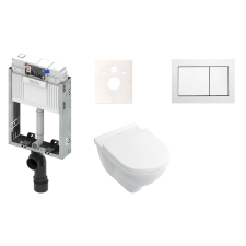 Fali WC szett falra szerelhető Tece TECEbox fehér színben hátsó kifolyással KMPLONOVO építőanyag