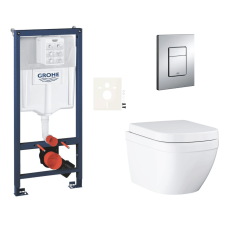 Fali WC szett világos falra / falra szerelhető Grohe Euro Ceramic SIKOGRSEUE SIKOGRSEUE szaniter