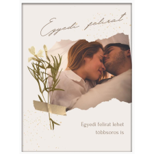  Falikép – Akár hosszabb felirat vadvirággal (videóvetítő opcióval) grafika, keretezett kép