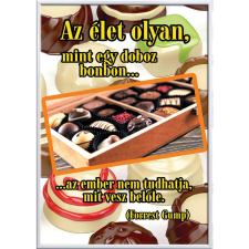  Falikép – Az élet olyan, mint egy doboz bonbon (videóvetítő opcióval) grafika, keretezett kép