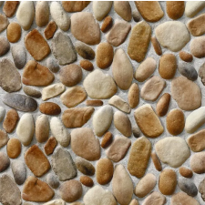  Falikép barna és szürke folyami kőből, 300 x 250 cm tapéta, díszléc és más dekoráció