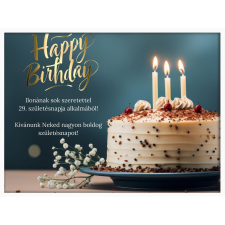  Falikép – Boldog Születésnapot egyedi adatokkal 11. (videóvetítő opcióval) grafika, keretezett kép