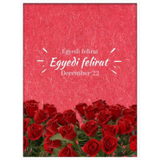  Falikép – Egyedi felirat rózsákkal 2. (videóvetítő opcióval) grafika, keretezett kép