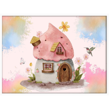  Falikép – Erdei gombaházikó (videóvetítő opcióval) grafika, keretezett kép