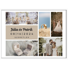  Falikép - ESKÜVŐ kollázs a te fotóiddal 10. (videóvetítő opcióval) grafika, keretezett kép