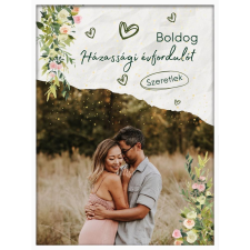  Falikép – Évforduló egyedi felirattal és fotóval (videóvetítő opcióval) grafika, keretezett kép