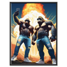  Falikép – Fantasy gorillas (videóvetítő opcióval) grafika, keretezett kép