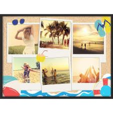  Falikép kollázs sok fotóból felirattal nyári (videóvetítő opcióval) grafika, keretezett kép