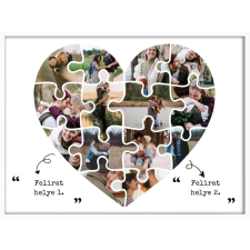  Falikép kollázs sok fotóból szív alakban 4. (videóvetítő opcióval) grafika, keretezett kép