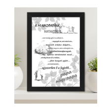 Falikép nagypapának - Ajándék nagyszülőnek grafika, keretezett kép