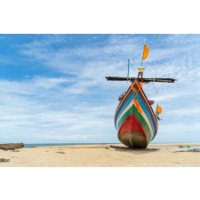 Falikép Plaja81 hagyományos csónakkal, 400 x 250 cm tapéta, díszléc és más dekoráció