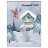  Falikép – Tél Hóemberrel egyedi dátum (videóvetítő opcióval)
