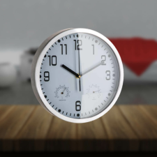 Falióra 25 cm hőmérővel és páratartalommérővel falióra
