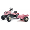 Falk Country Star traktor pótkocsival - rózsaszín