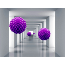  Falmatrica Alagút lila golyókkal, 300 x 200 cm tapéta, díszléc és más dekoráció