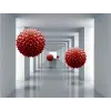 Falmatrica Alagút piros golyókkal, 350 x 200 cm