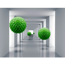  Falmatrica Alagút zöld golyókkal, 200 x 150 cm tapéta, díszléc és más dekoráció