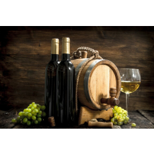 Falmatrica Összetétel57 Bor, szőlő, hordó, 400 x 250 cm tapéta, díszléc és más dekoráció