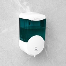  Falra szerelhető automata szappanadagoló (600 ml) fehér, füst színű tartály adagoló