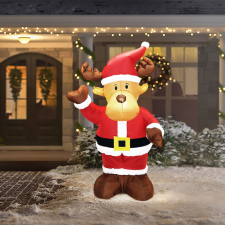 FAMILY CHRISTMAS 58067C Felfújható rénszarvas - 135 cm - IP44 - 3 fehér LED - 220 - 240V kültéri világítás