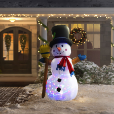FAMILY CHRISTMAS 58067D Felfújható hóember - 120 cm - IP44 - RGB színes LED - 220 - 240V kültéri világítás