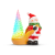 FAMILY CHRISTMAS 58272 Karácsonyi RGB LED dekor - hóember - 13 x 7 x 15 cm