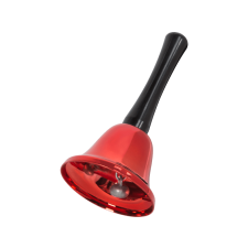 FAMILY CHRISTMAS Karácsonyi dísz - csillogó harang - piros karácsonyfadísz