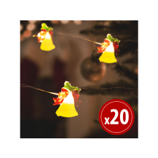 FAMILY CHRISTMAS LED fényfüzér - csengettyű 2,2 m 20 melegfehér 2 x AA karácsonyfa izzósor