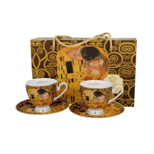  family csésze + alj 2sz. porcelán 220ml klimt kiss brown bögrék, csészék